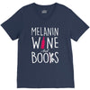 melanin wine and books V-Neck Tee