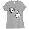 mickey fuck you rouge Ladies Fitted T-Shirt