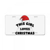 this girl loves christmas License Plate
