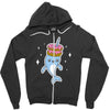 narwhal donuts cute unicorn sweet cool awesome Zipper Hoodie