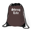 shrug life Drawstring Bags