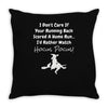 i'm tired of football! Throw Pillow