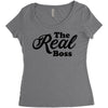 The Real Boss Women's Triblend Scoop T-shirt