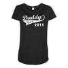 daddy since 2015   mens funny Maternity Scoop Neck T-shirt