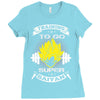 Trainning To Go Super Saiyan Ladies Fitted T-Shirt