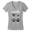 pug life Women's V-Neck T-Shirt