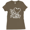 girls fish too only prettier Ladies Fitted T-Shirt