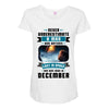 Never Underestimate A Man Who Watches Lost in Space And Was Born in De Maternity Scoop Neck T-shirt
