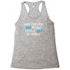 and though she be but little, she is fierce Racerback Tank