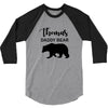 Daddy Bear - Baby Bear Custom Name 3/4 Sleeve Shirt