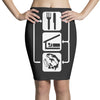 v2 eat sleep fish Pencil Skirts