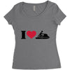 i love jet ski racing Women's Triblend Scoop T-shirt