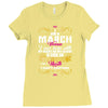 i am a march women Ladies Fitted T-Shirt