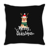 merry cristmas reindeer Throw Pillow