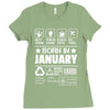Born In January Ladies Fitted T-Shirt