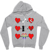 ls lesbian full heart Zipper Hoodie