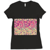 pink triangle print Ladies Fitted T-Shirt