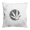 cannabis fingerprinting (black) Throw Pillow