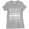 Born In November Ladies Fitted T-Shirt