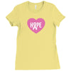 Hope. Breast Cancer Awareness Ladies Fitted T-Shirt