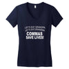 commassavenavy Women's V-Neck T-Shirt