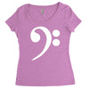 bass cleff funny Women's Triblend Scoop T-shirt