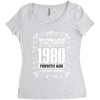 vintage made in 1980 perfectly aged a living legend Women's Triblend Scoop T-shirt