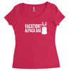 vacation alpaca bag animal humor funny Women's Triblend Scoop T-shirt