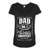 dad number one world's greatest Maternity Scoop Neck T-shirt
