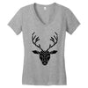 poly deer black Women's V-Neck T-Shirt