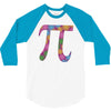 spring pi tshirts  flowery colorful pi day gifts 3/4 Sleeve Shirt