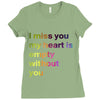 I miss you my heart is empaty wİthout you (2) Ladies Fitted T-Shirt