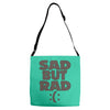 sad but rad girls Adjustable Strap Totes
