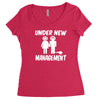 under new management stag night wedding mens Women's Triblend Scoop T-shirt