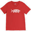 darwin'   fish V-Neck Tee