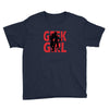 geek girl 3 4 sleeve baseball Youth Tee