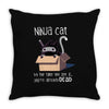 ninja cat Throw Pillow