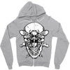 butter skull black Zipper Hoodie
