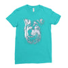 round neck dog wolf Ladies Fitted T-Shirt
