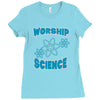 science worship funny geek atheist anti religion Ladies Fitted T-Shirt