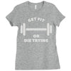 clever gym pun Ladies Fitted T-Shirt