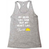 my head says gym but my heart say tacos Racerback Tank
