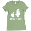 android robot spoof Ladies Fitted T-Shirt