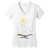 on the top (mountain) Women's V-Neck T-Shirt