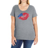 4th of July Lip Ladies Curvy T-Shirt