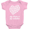 my boxer is my valentine Baby Bodysuit