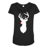 deer skull christmas Maternity Scoop Neck T-shirt