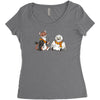 the owl and the weasel Women's Triblend Scoop T-shirt