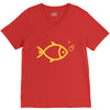 gold fish V-Neck Tee