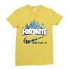 Just Play It Fortnite Ladies Fitted T-Shirt